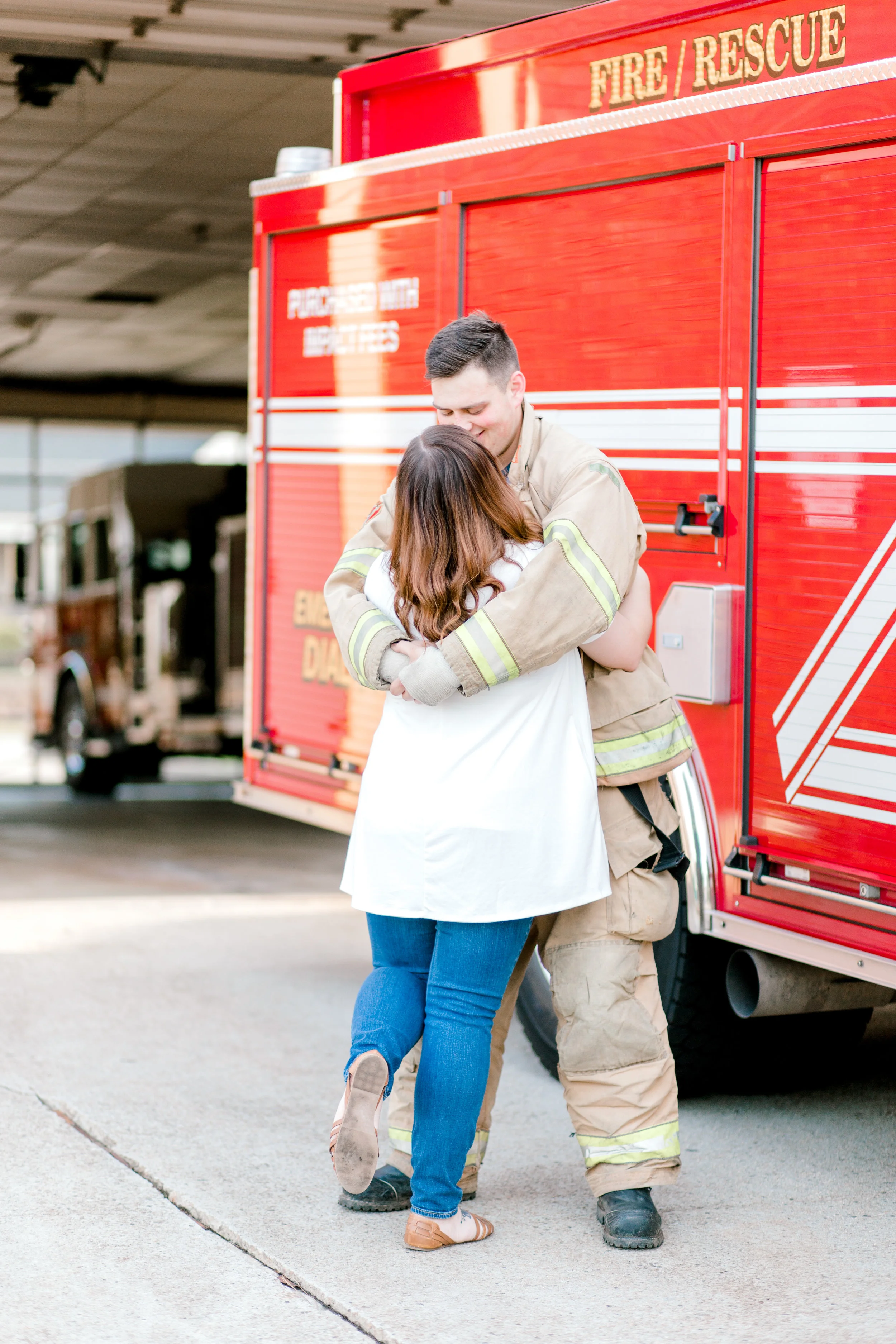 Fire Station Engagement Session in McDonough, Georgia || Station #51