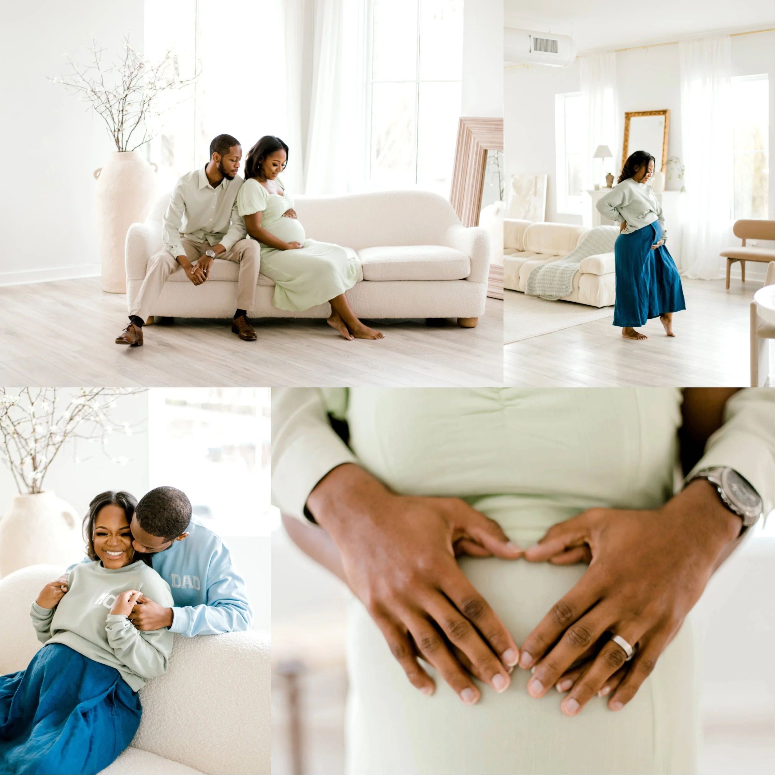 A White Wall Studio Maternity Session At Kiah Studios | Woodstock, Georgia | Jett Photography