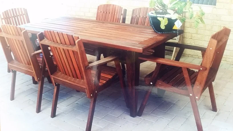 Outdoor setting manufactured.