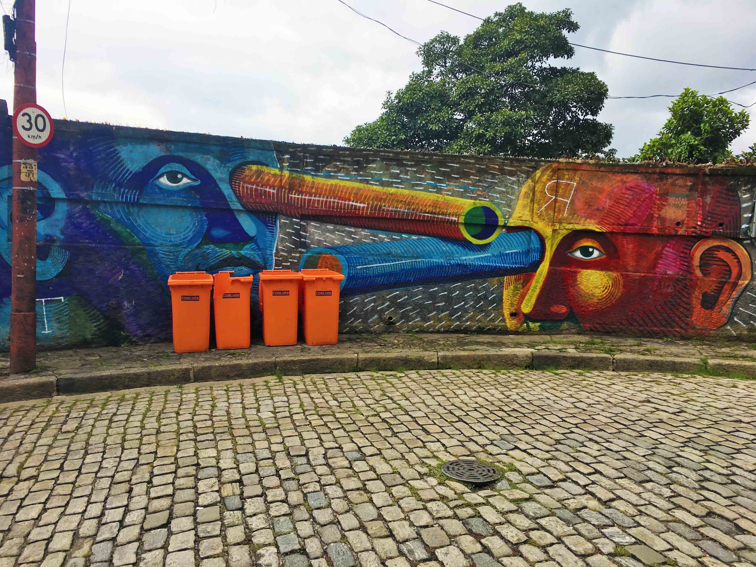 On practically every street corner in quirky santa teresa you will find constantly evolving and provocative street art.