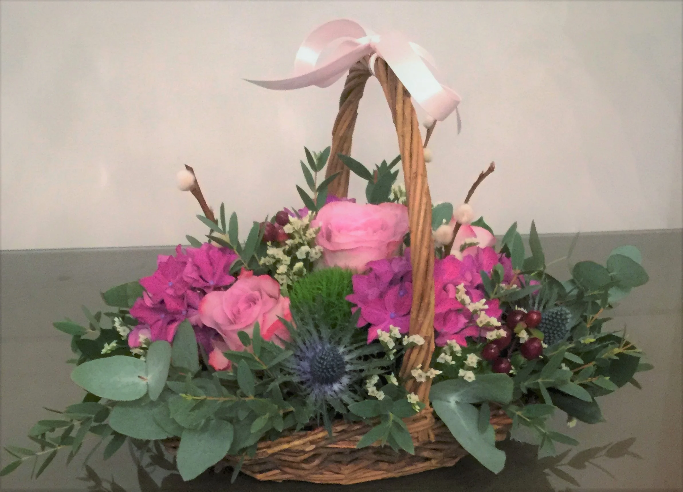 Rose and Hydrangea Basket