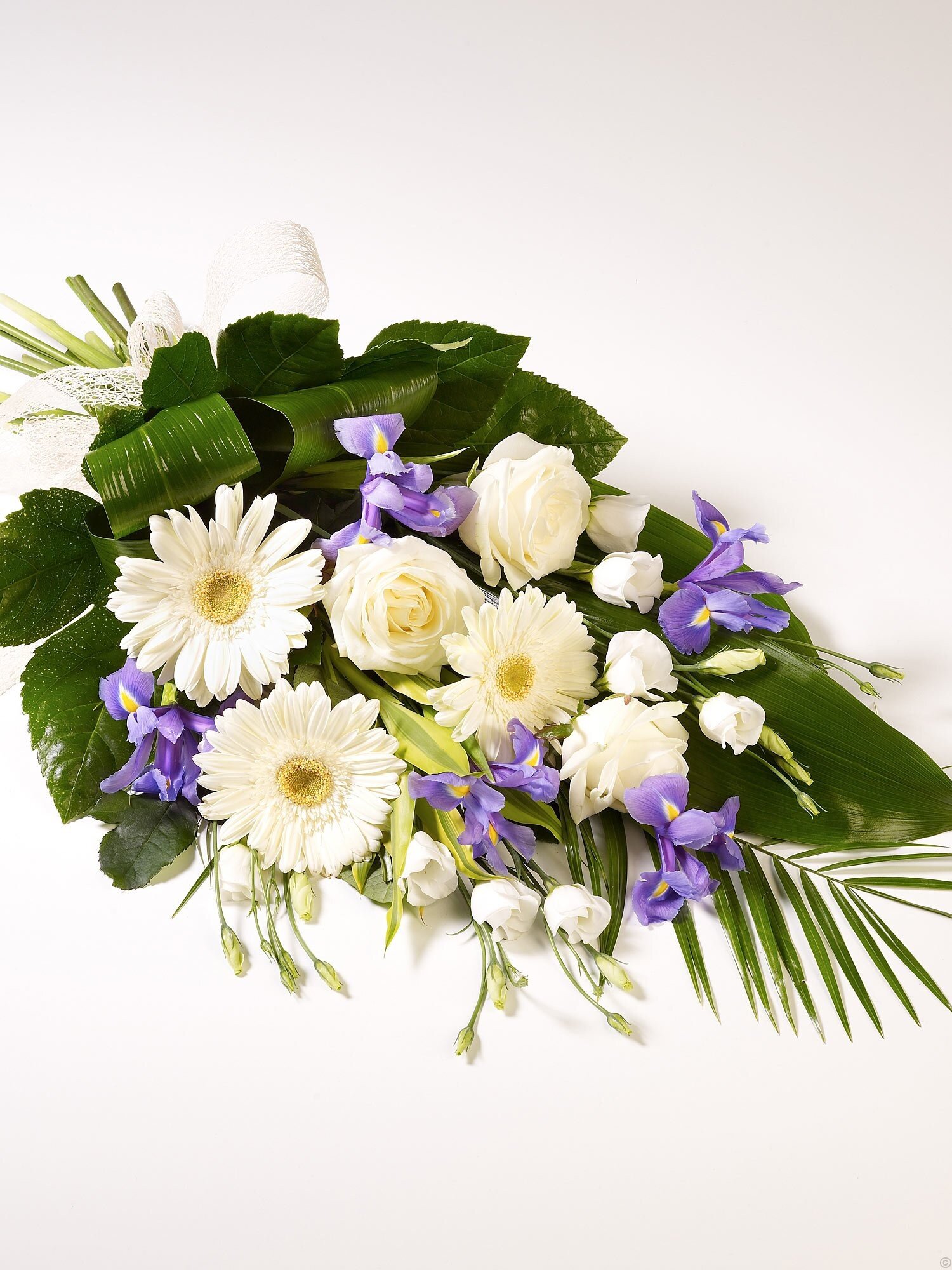 Gerbera and Iris tied sheaf