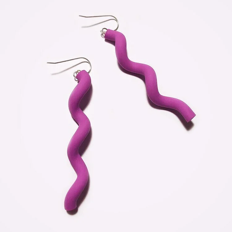 Coil Earrings in lavender