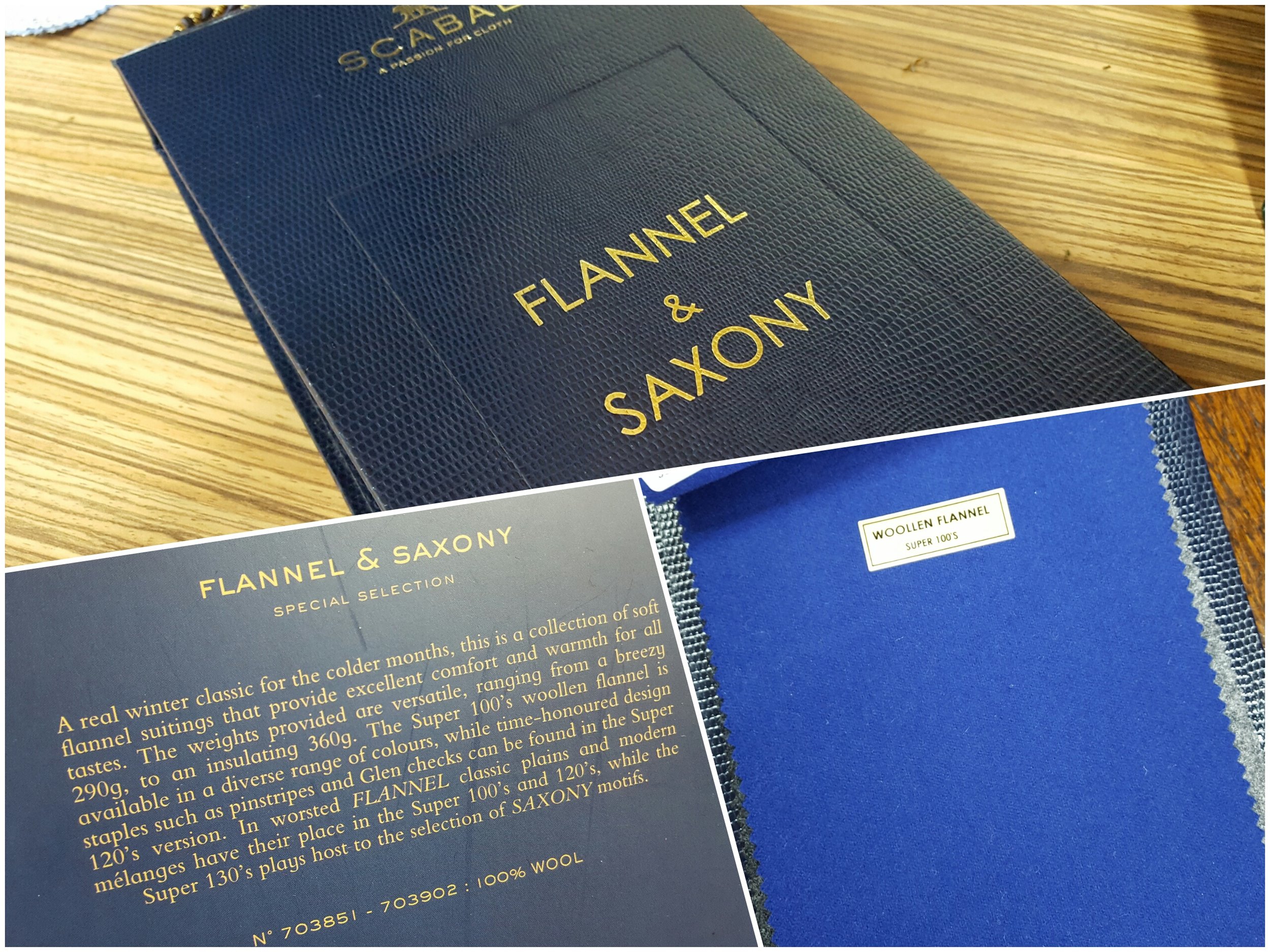 The customer chose from the Scabal Flannel & Saxony bunch. A nice weight cloth for this time of year as the weather is coming a little colder