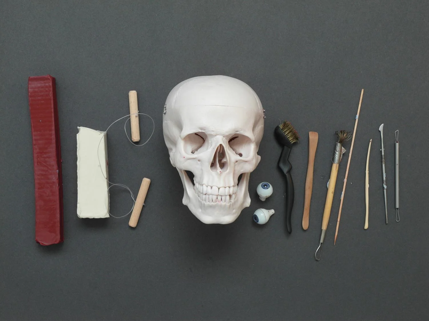 Here are some of the sculpting tools and materials I used to put this piece together.