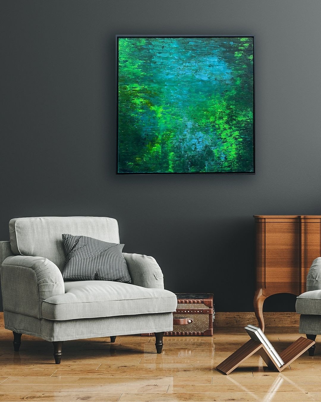 *NEW* All Storms Pass. They really do! I hope I have captured that feeling in this new piece. That fresh and calm feeling when things settle and yet make way for new beginnings. ⁠
⁠
Already framed and ready to hang. Available from my Artfinder shop, 