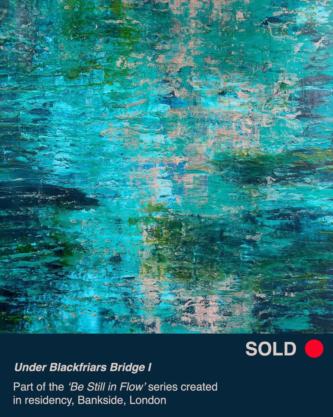 'Under Blackfriars Bridge I' has gone back home in a sense - to a collector in London!  Made as part of my residency at Bankside last year, it makes me happy to know that it has gone full circle and back to London. ⁠
⁠
My time spent under the bridge 