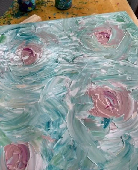 Something a bit different!  Where is the water I hear you ask!? This is a floral themed commission using colours less familiar to me, it's always good to step out of the comfort zone. 🌸