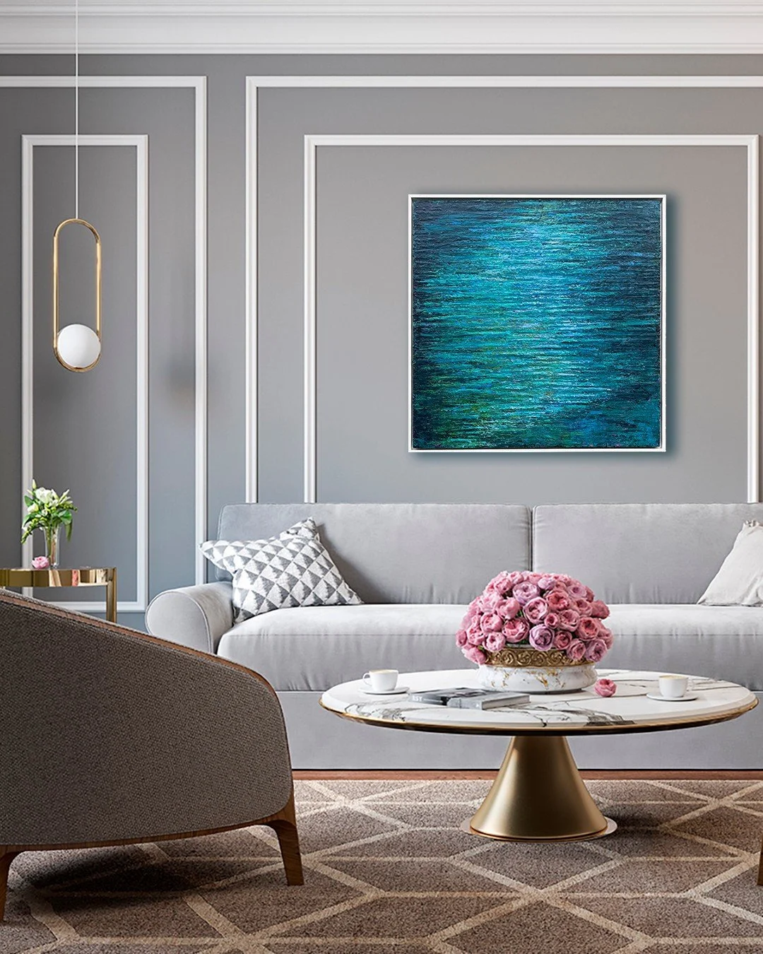 *NEW* This is 'Ocean Within', already framed and ready to hang. This piece is made up of many layers, its textural surface represents the perspective that water is life and we have the capacity to be as deep as the ocean. ⁠
⁠
Available exclusively fr