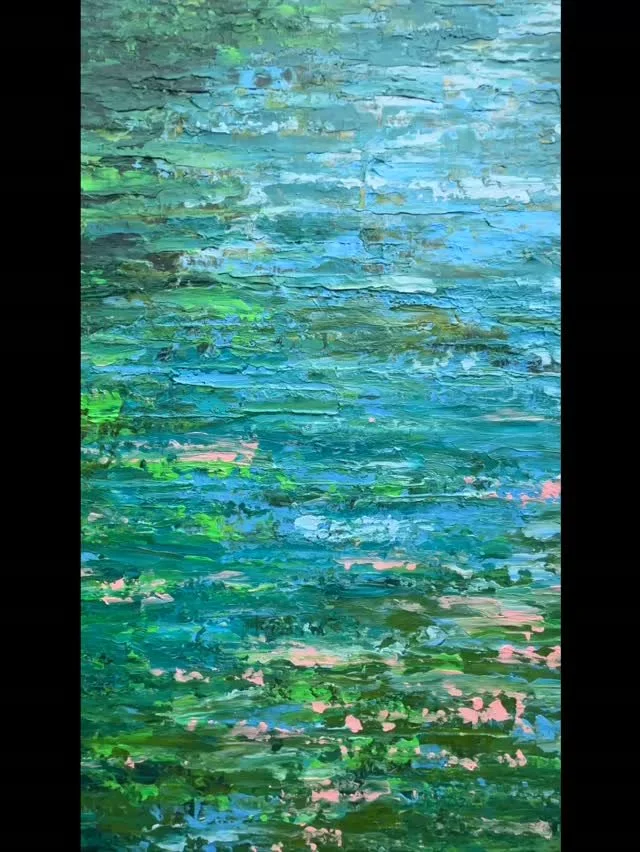 'River of Hope'. A painting about hope. How light reflecting off the surface of water represents everything being in constant flow and renewal.⁠
⁠
Available from my Artfinder shop, linkin bio above or⁠
https://www.artfinder.com/artist/lyra-morgan/