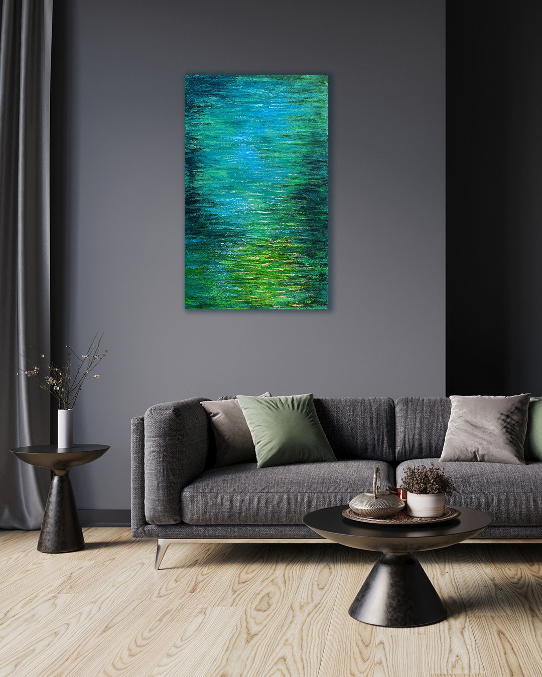 'The Calm of Flow I'. This piece was inspired by all the different ways that water can flow. Something about it just makes me feel connected and at peace. I hope that serenity has come across.⁠
⁠
Available from my Artfinder shop, linkin bio above