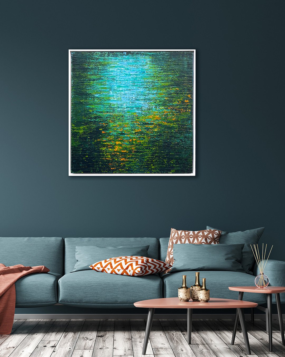 *NEW* This is 'Aqua Essence V' so called because water can be so calm yet so exciting. It can have depth yet the surface holds beauty too. This represents the ever changing nature of water; its depths, its shallows. ⁠
⁠
Framed and ready to hang.⁠
⁠
A