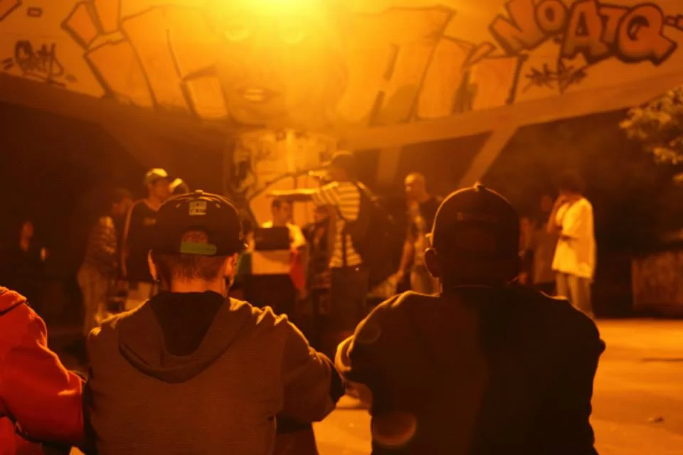 At a rap battle in under the Realengo Bridge. 2014.