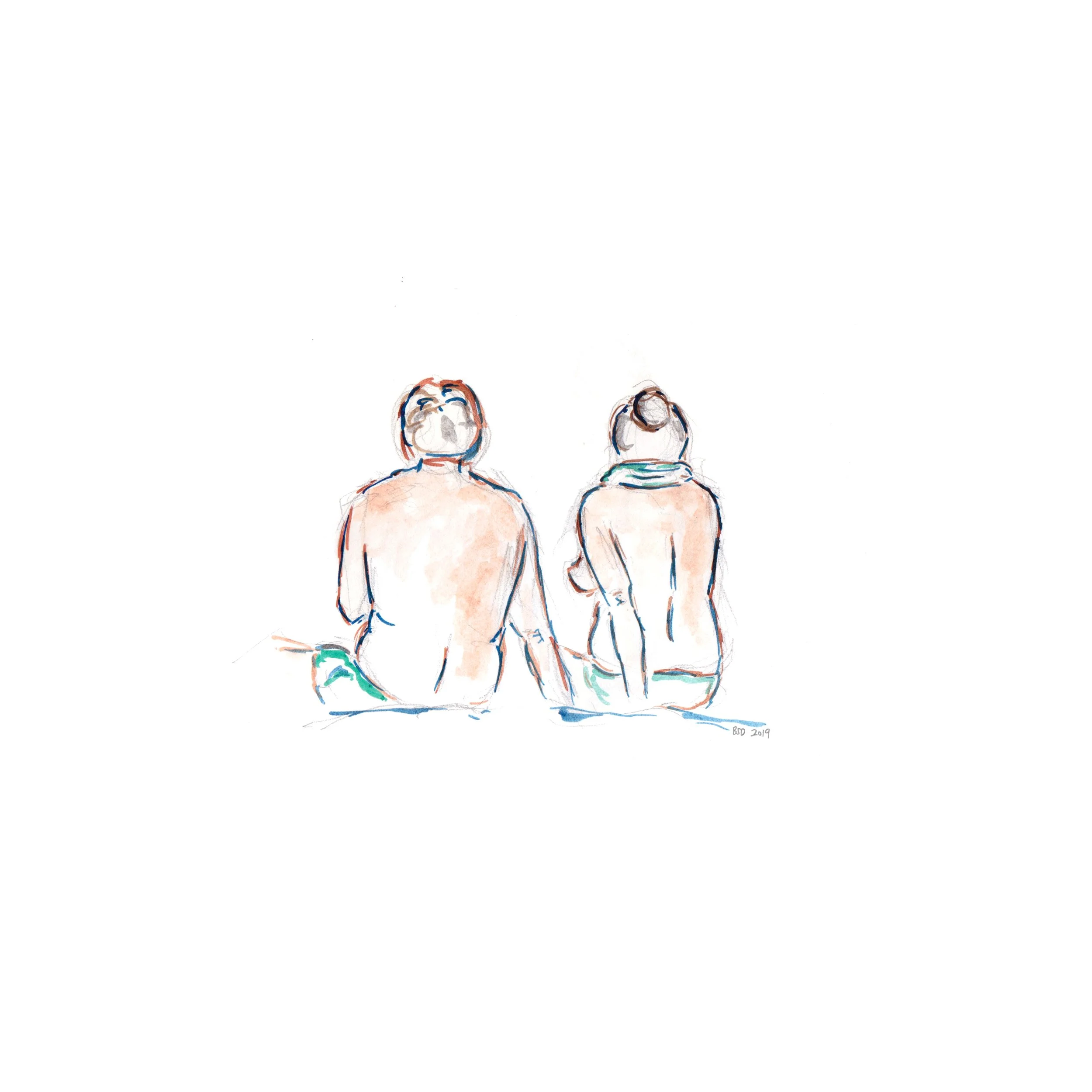 Ocean water sketch #3