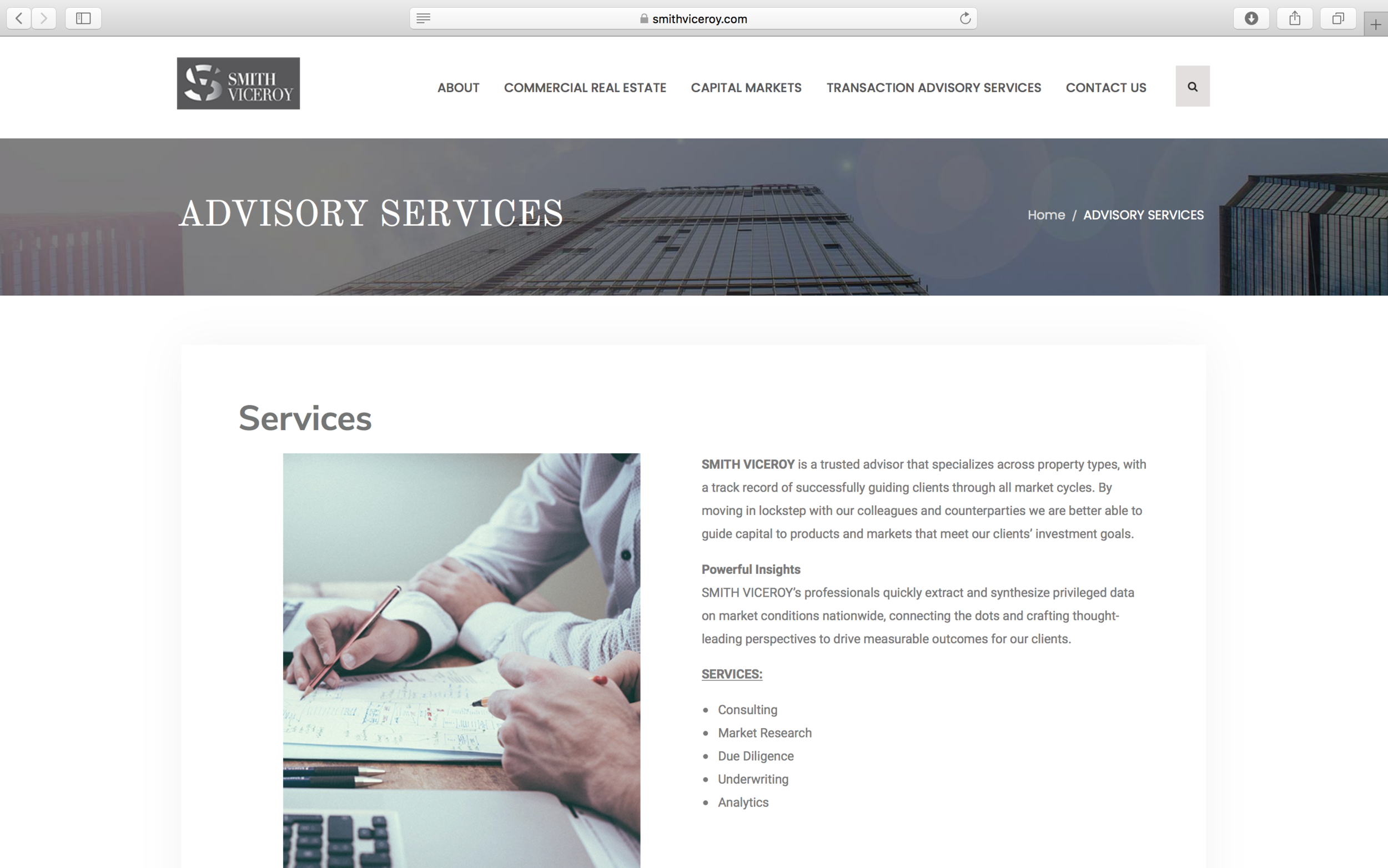 Advisory Services Page