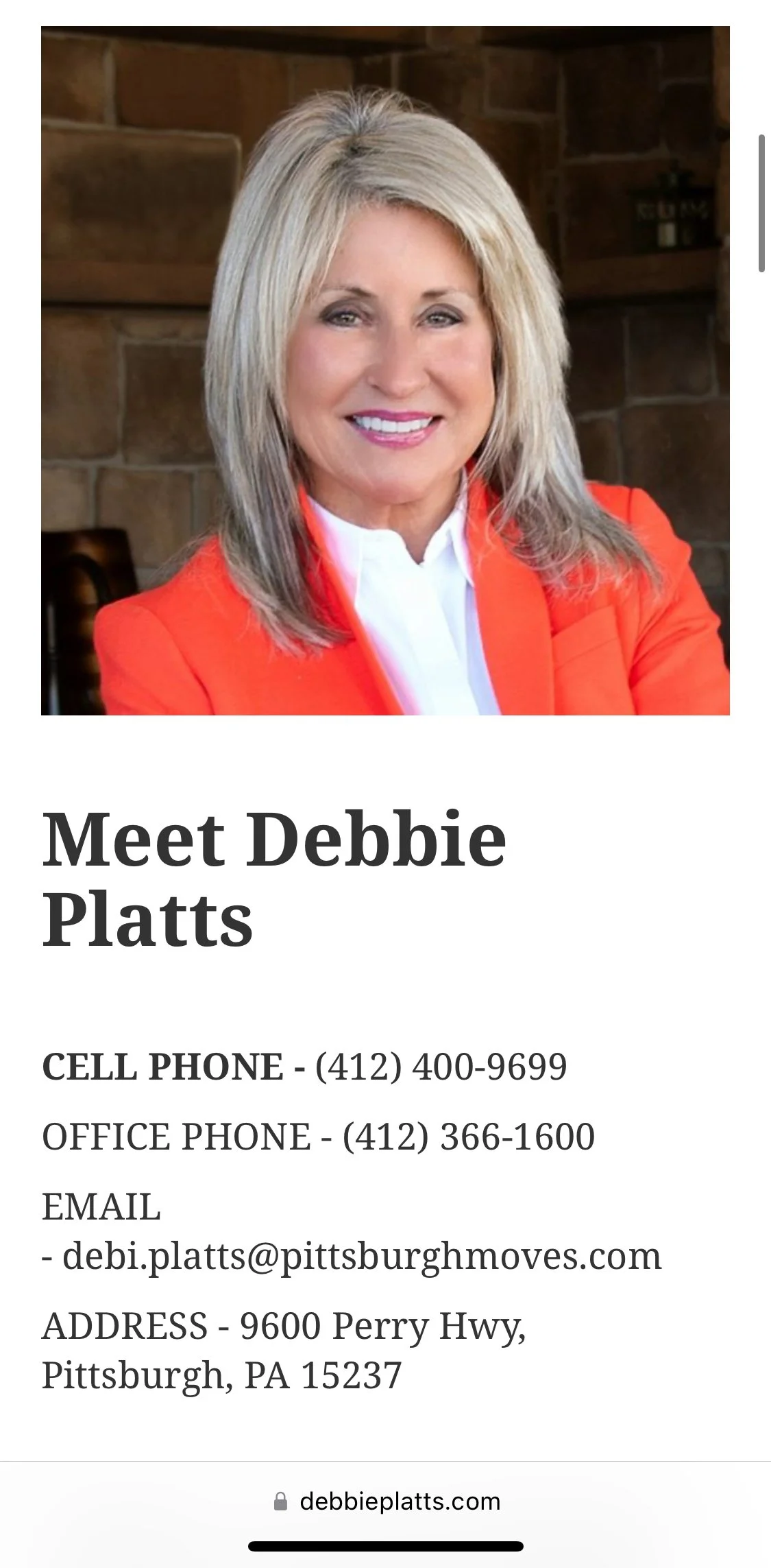 Debbie's Bio - Mobile