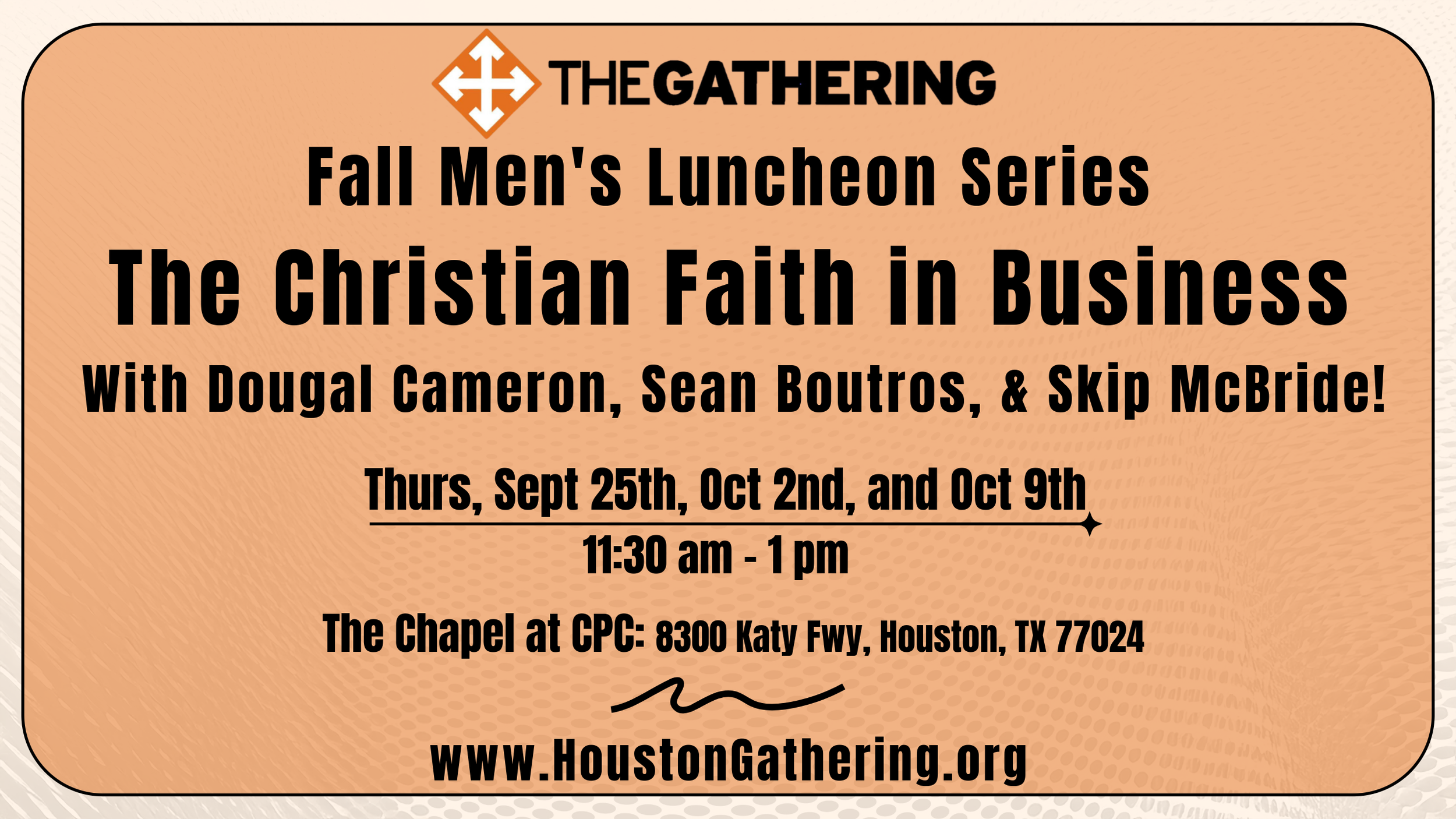Fall Men's Luncheon Series