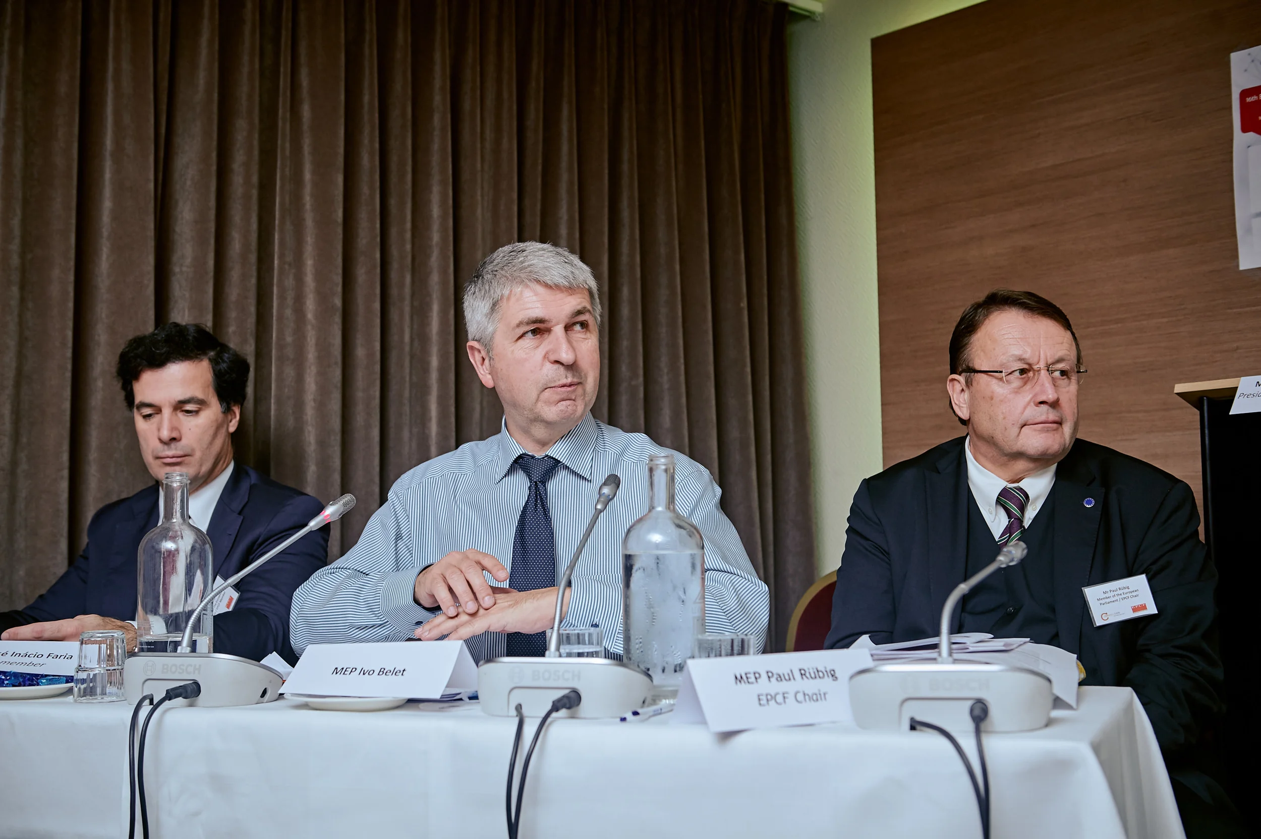 MEP José Inácio Faria, MEP Ivo Belet and MEP Paul Rübig