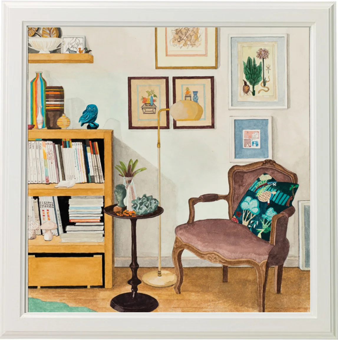 Illustration by Laura Mira of Interior by Studio Marcus Hay, Inc