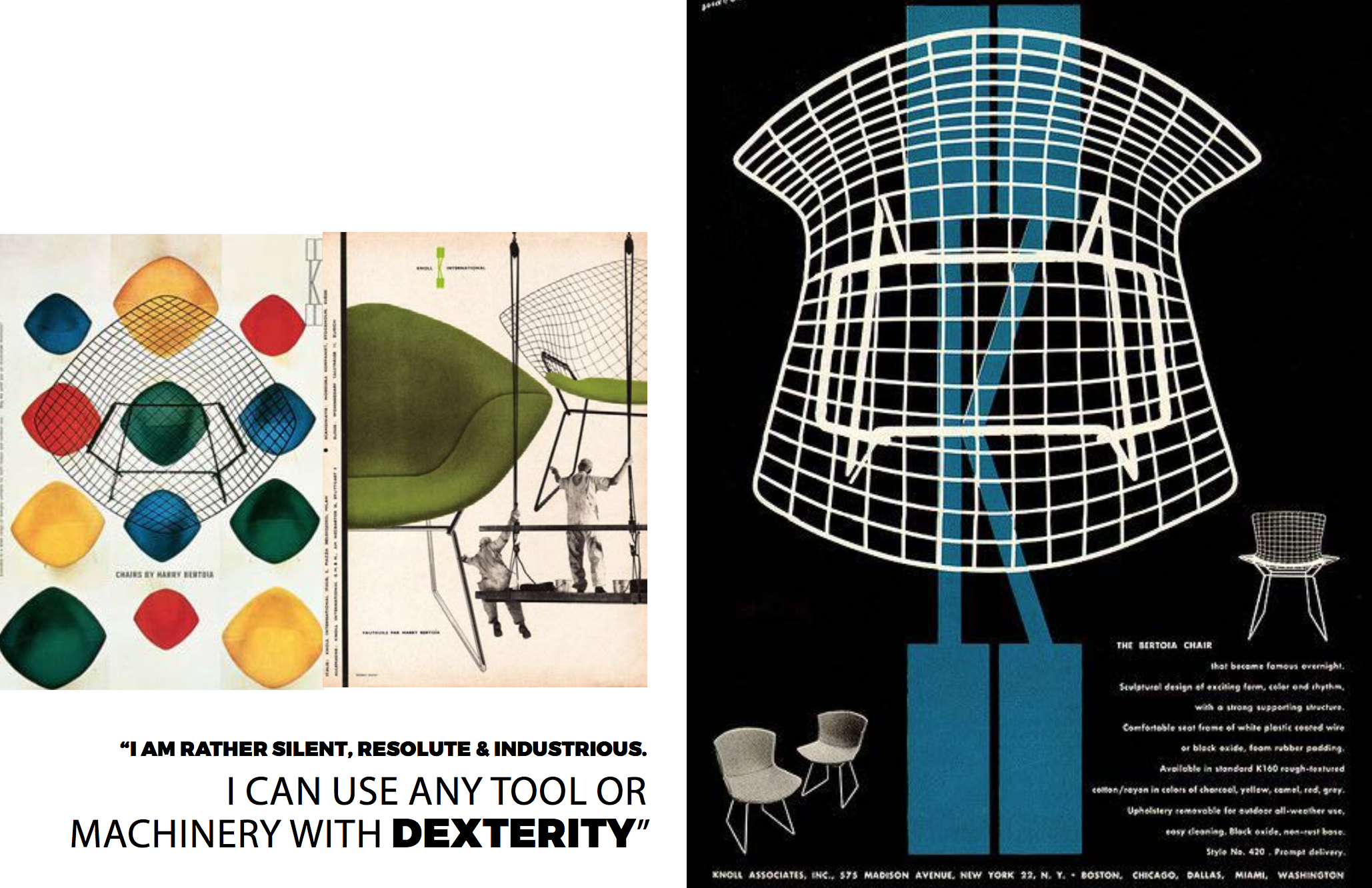 Courtesy of Knoll, Harry Bertoia posters 