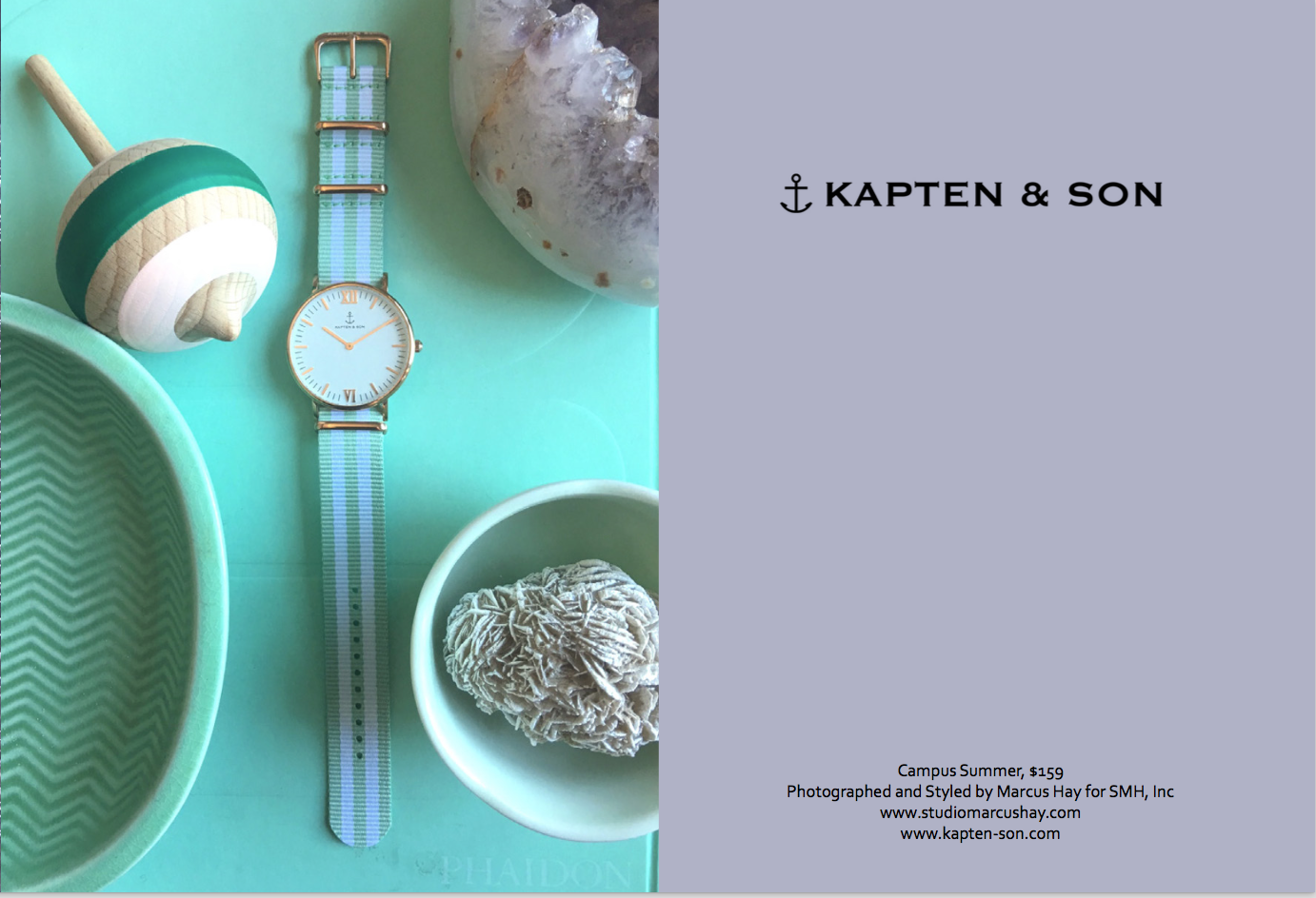 Photography & Styling: Marcus for SMH, Inc, Check out Kapten & Son watches here. Inspiration for the styling of this shot came from the cool ice mint summer vibe of this watch. It's fun and playful and oozes a pastel power. 