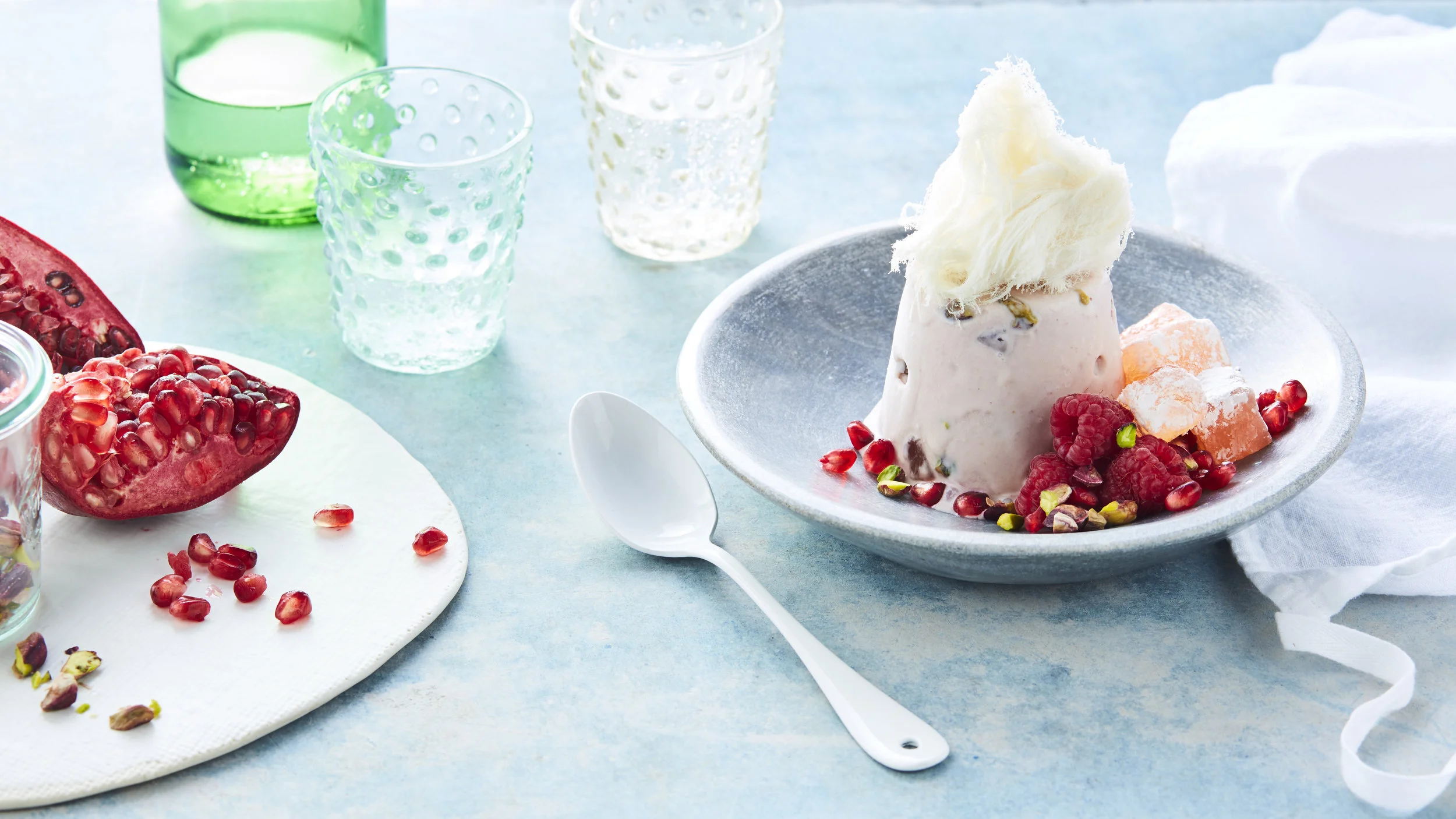 Turkish Delight Icecream Timbals, Photography: Brett Stevens, Art Direction: Anne Marie Cummins, Food and Props Styling: Marcus Hay