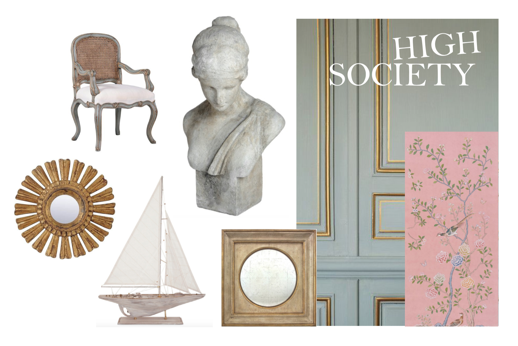 Gold gilding, model boats, gold trim and classical busts, still some of my favorite things 