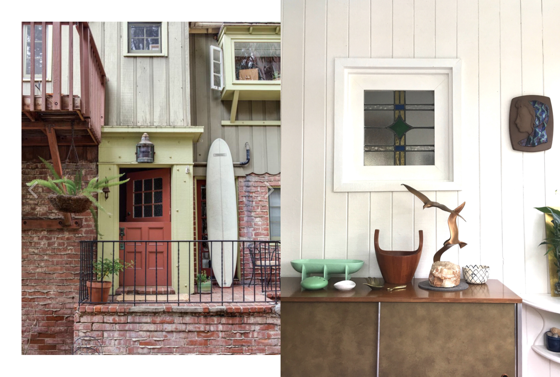 Left: Exterior of the tree house cottage , Photography: Marcus Hay, Right: Ding Nook