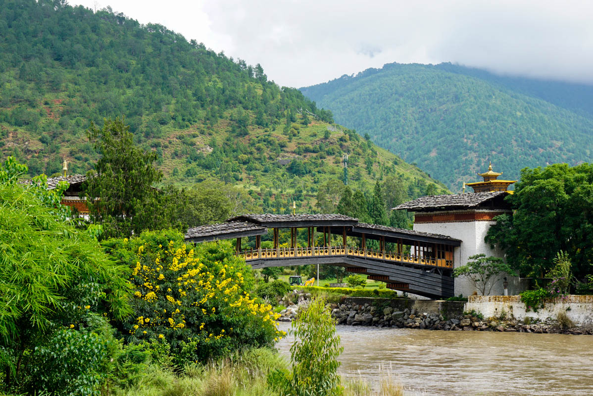 Bridge at Punakha Dzong over the Mother River