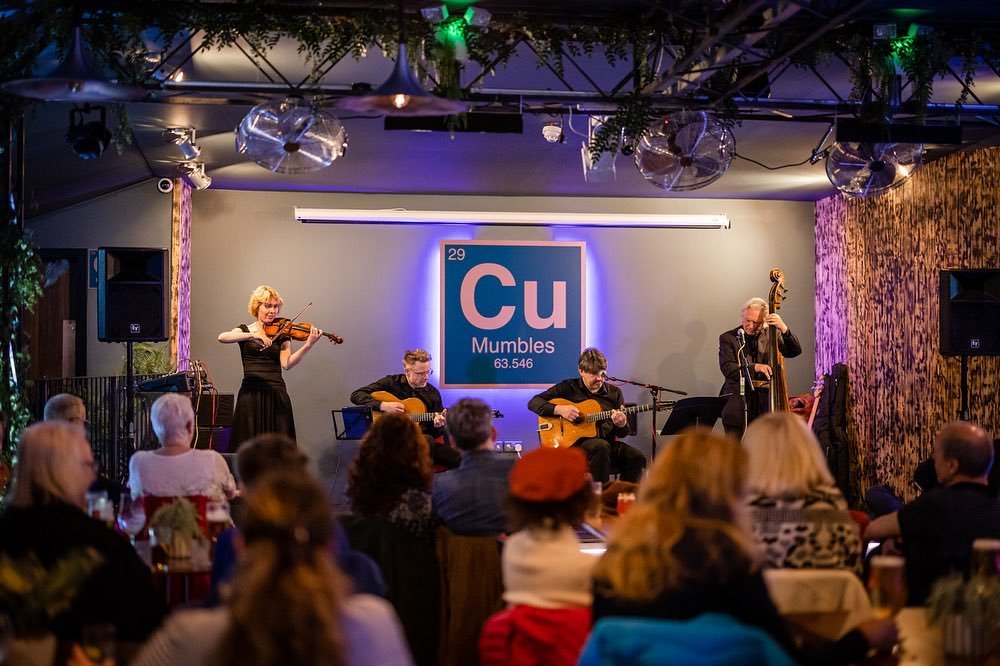Here&rsquo;s a few images from a recent gig at CU Mumbles, captured for @visitswanseabay and featuring Hot Club Gallois 📷

#swanseaphotographer #visitswanseabay #livemusic #gigphotography
