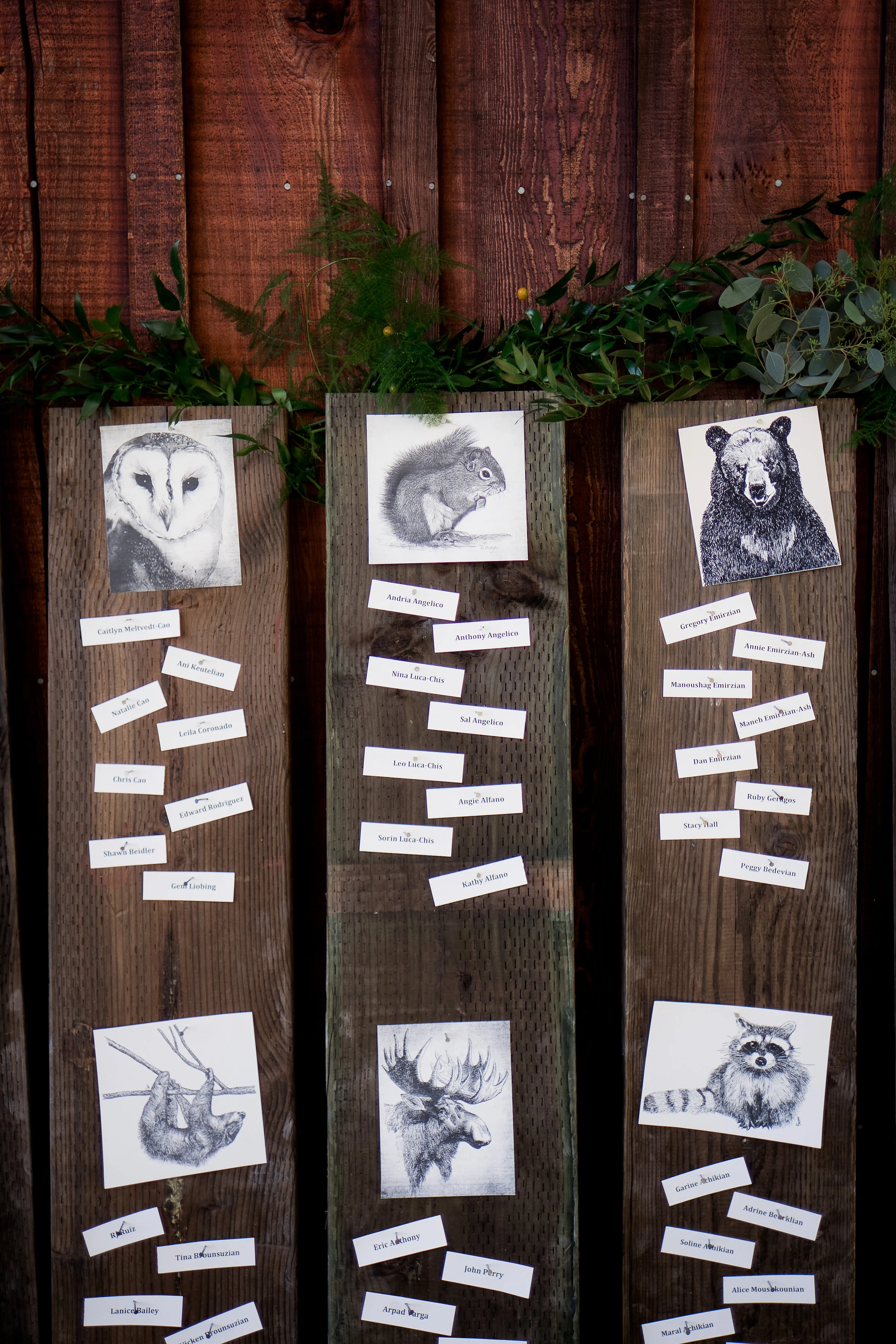 Magical Woodland California Wedding Venue, Sequoia Retreat Center, Art & Soul Events, Nordica Photography, Forest Animal Reception Seating Chart
