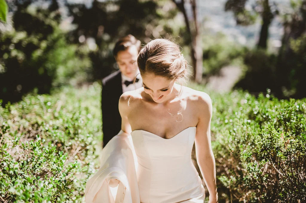 Paramour Estate Wedding, Lower Garden, First Look Portraits at Paramour Mansion, Los Angeles, Art & Soul Events, EP Love Photography, Romona Keveza Wedding Dress, Modern Bride