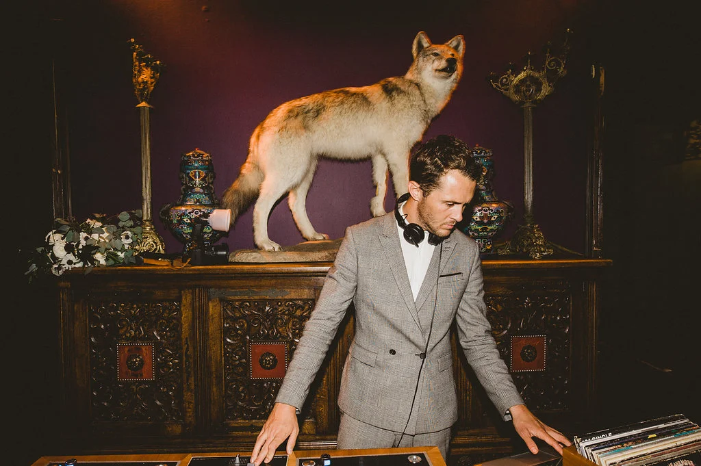 Paramour Estate Wedding, Dart DJ, Taxidermy Wolf, Ballroom at Paramour Mansion, Los Angeles Venue, Planning by Art & Soul Events, EP Love Photography