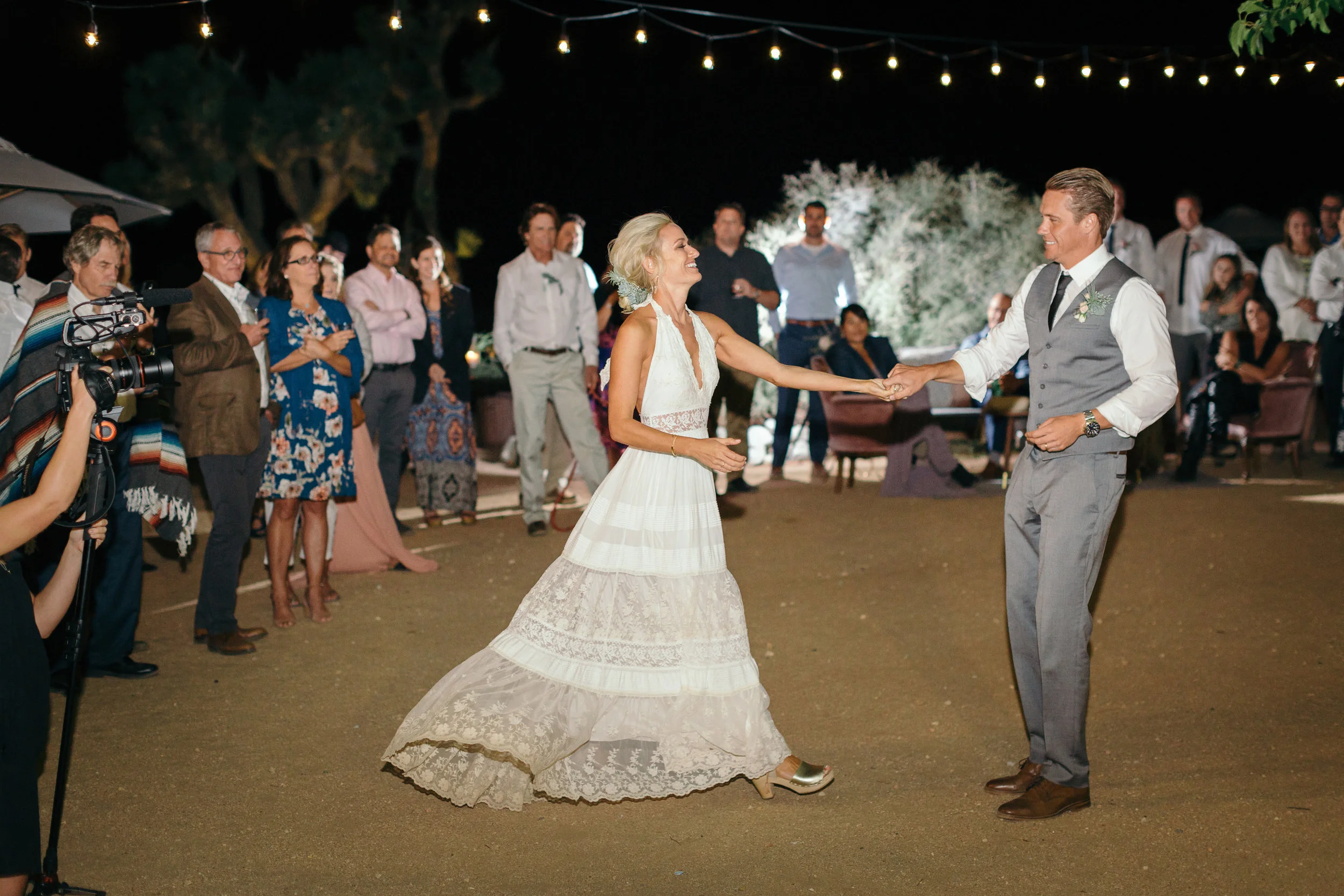 Bohemian Wedding, Spell & The Gypsy Boho Bride Halter Dress, Rimrock Ranch Desert Wedding Venue, Pioneertown, California, Art & Soul Events, Kiel Rucker Photography