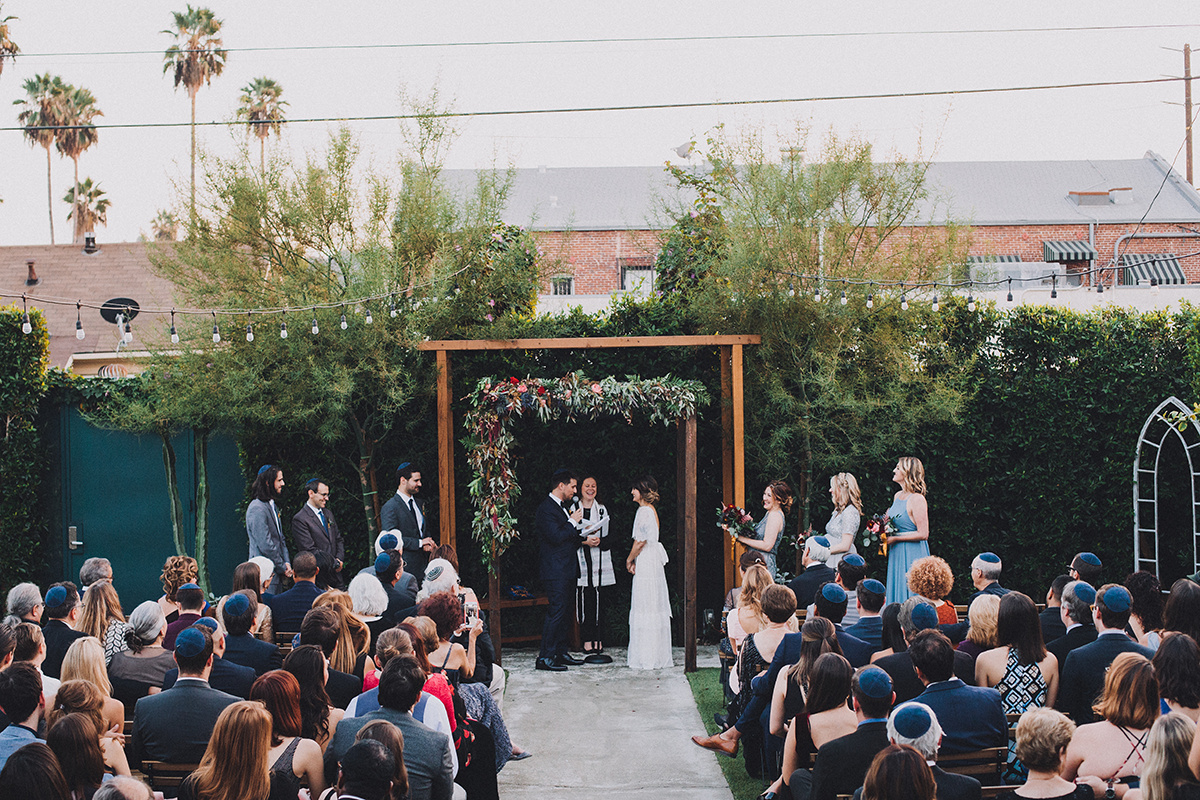 Chuppah, Jewish Outdoor Wedding Ceremony at The Ruby Street Los Angeles Wedding Venue, Art & Soul Events, Mandee Johnson Photography