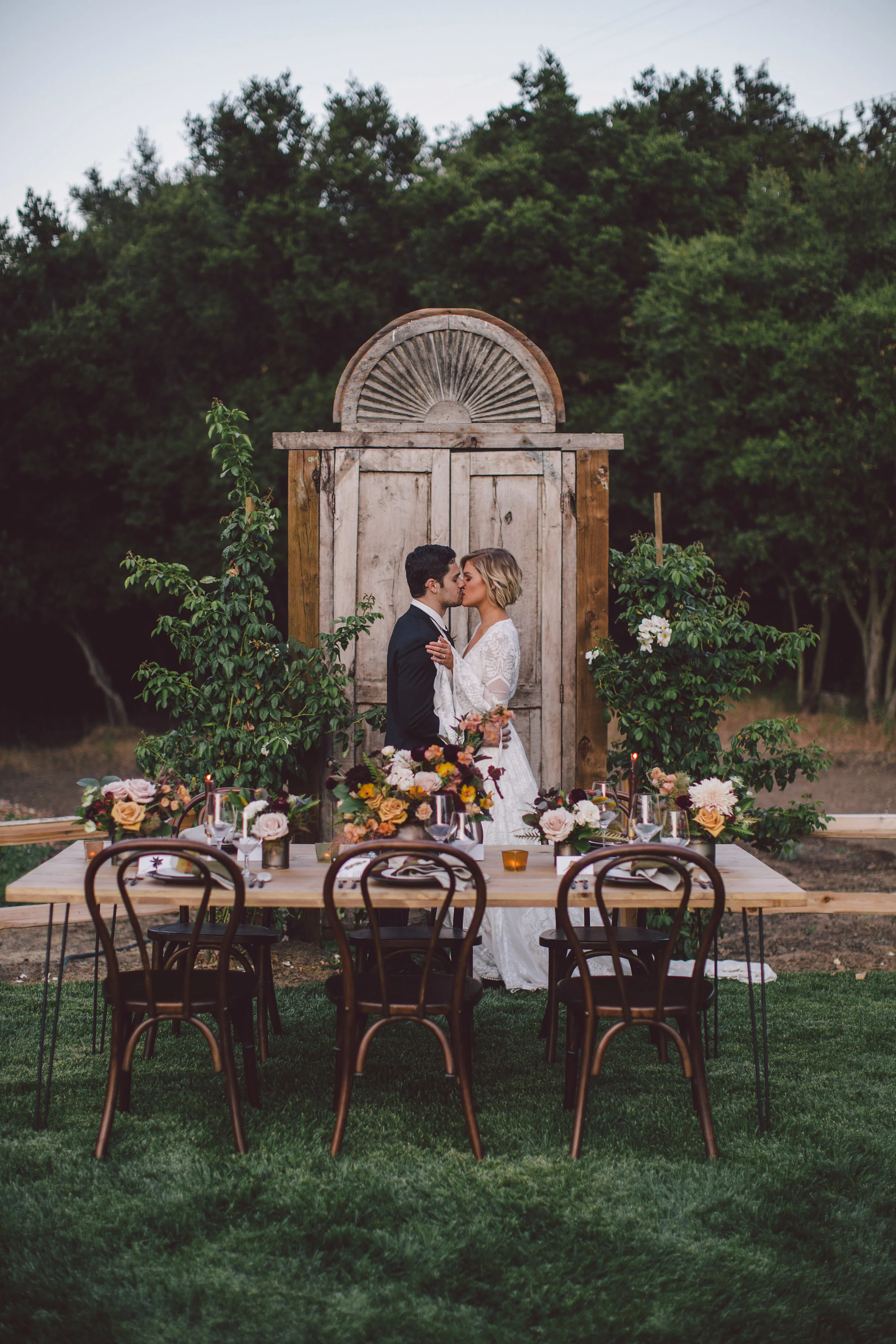 Moody Fall Bohemian Wedding Reception Stonewall Ranch