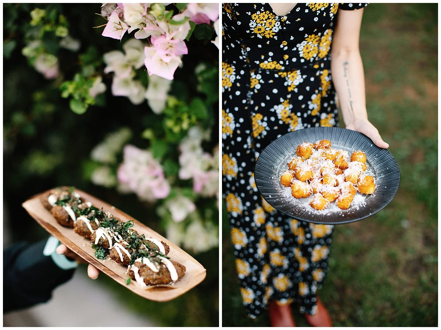 Beautiful & Unique Los Angeles Wedding. Paramour Estate Wedding Venue. Planned by Art & Soul Events, Photographed by Chris Glenn, Cocktail Hour Appetizers
