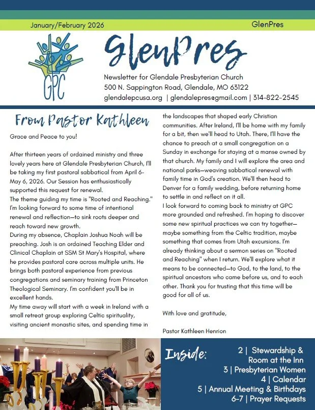 Jan Feb 2026 GlenPres Cover