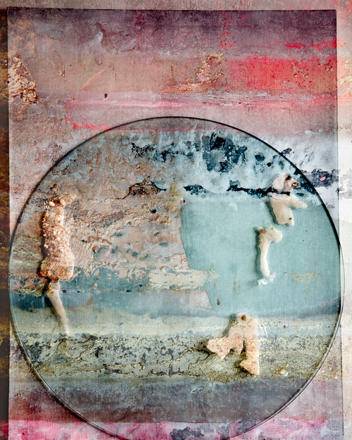 Simulate Rock Surface with Circumference on Canvas, 2013, Archival Pigment Print, Unique, 21 x 17 inches