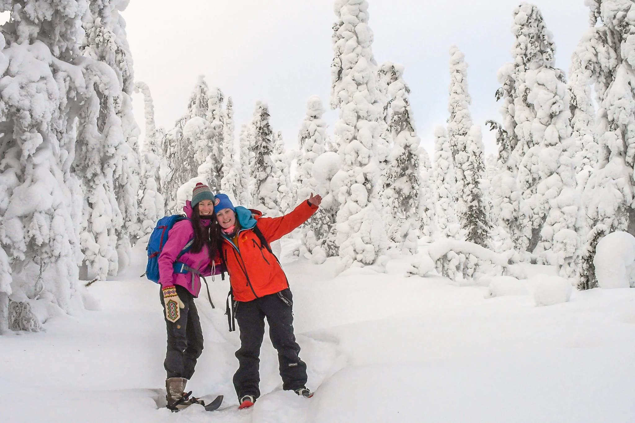 Snowshoeing with friends