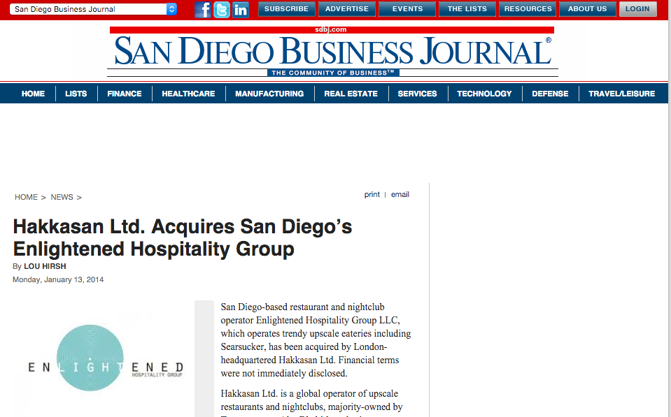 EHGRP: San Diego Business Journal