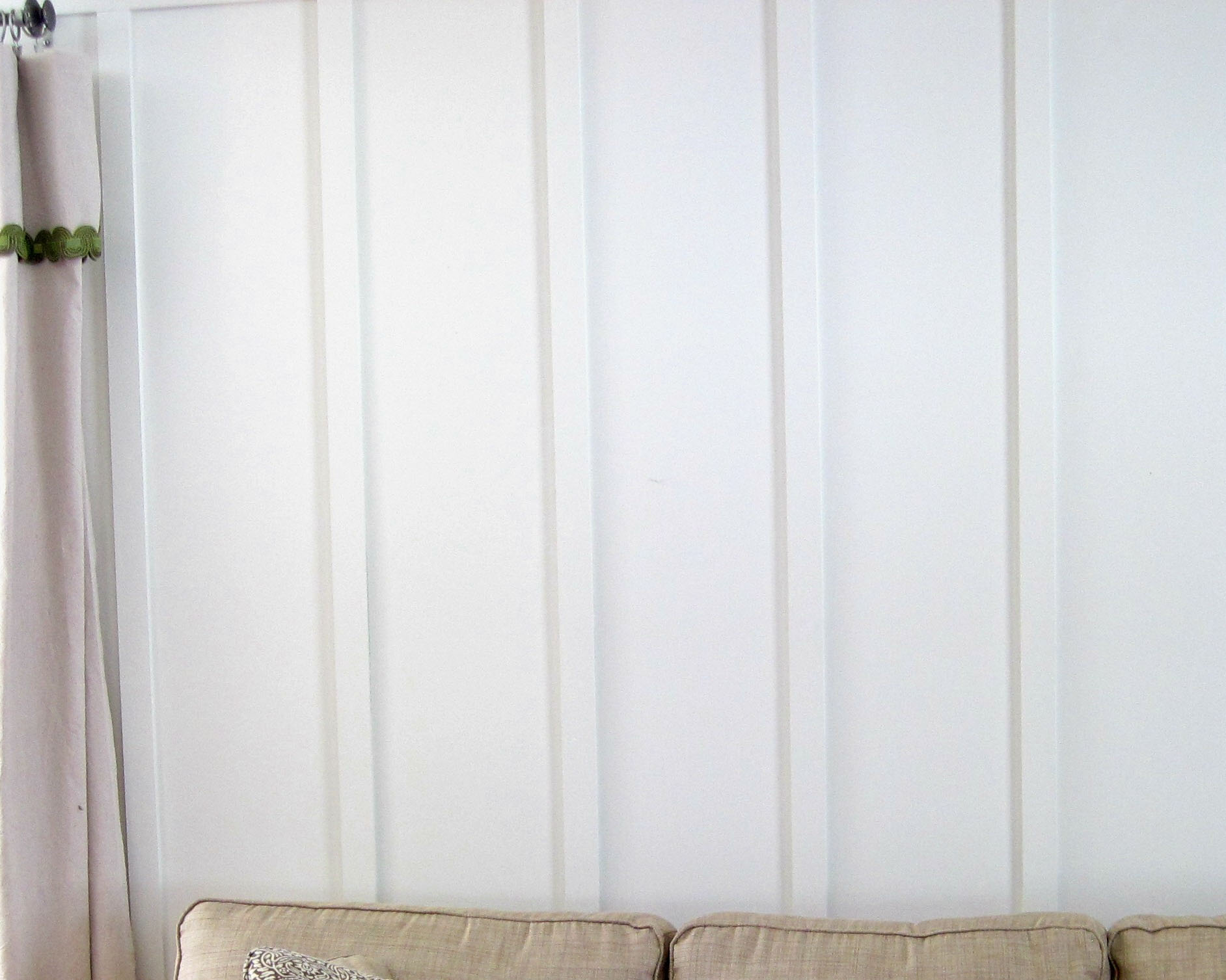 INCORRECT - Furniture and window is not visible, no paper on wall