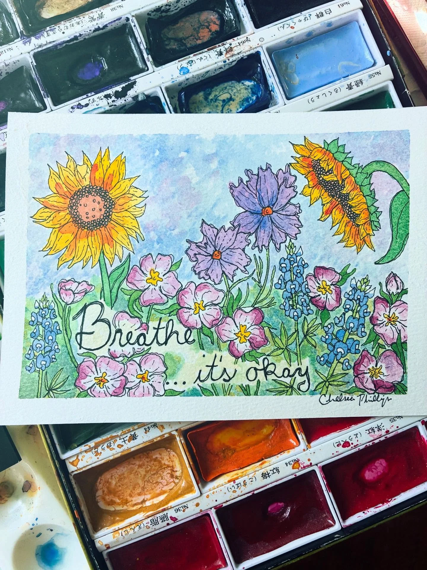 My Esme girl is in third grade at a new school and her teacher has done so much to make the transition smooth for her. I saw a handwritten note in the classroom that seemed to be a mantra for her teacher so for a holiday gift I illustrated it 😊❤️🎄 