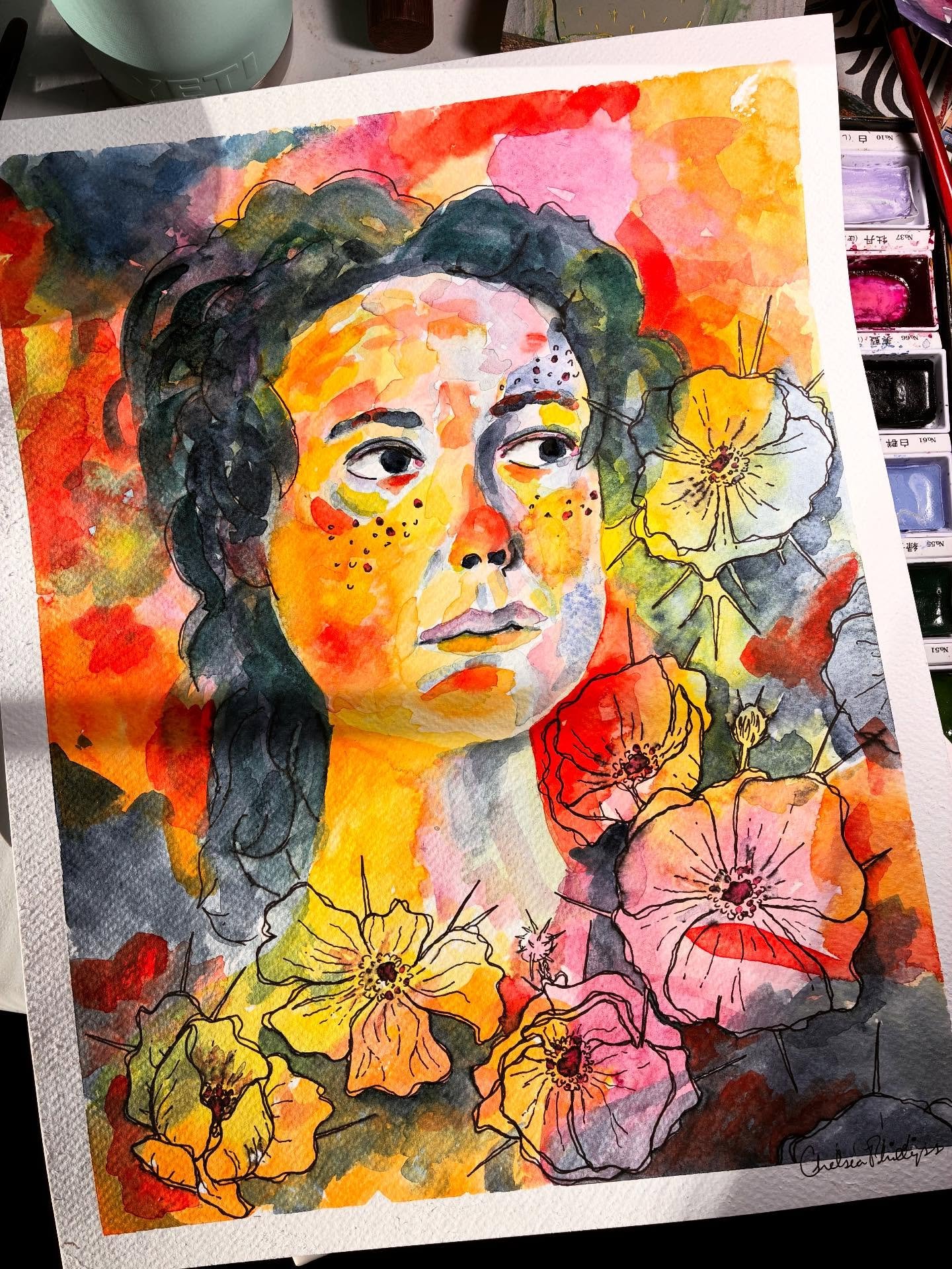 Stating a series of self portraits on turning 40 in March. 40! Looking forward to it 

#austinart #watercolorportrait #atxart