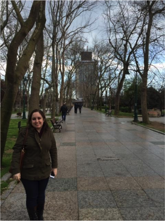 Semrin Aleckson during the data collection in Istanbul