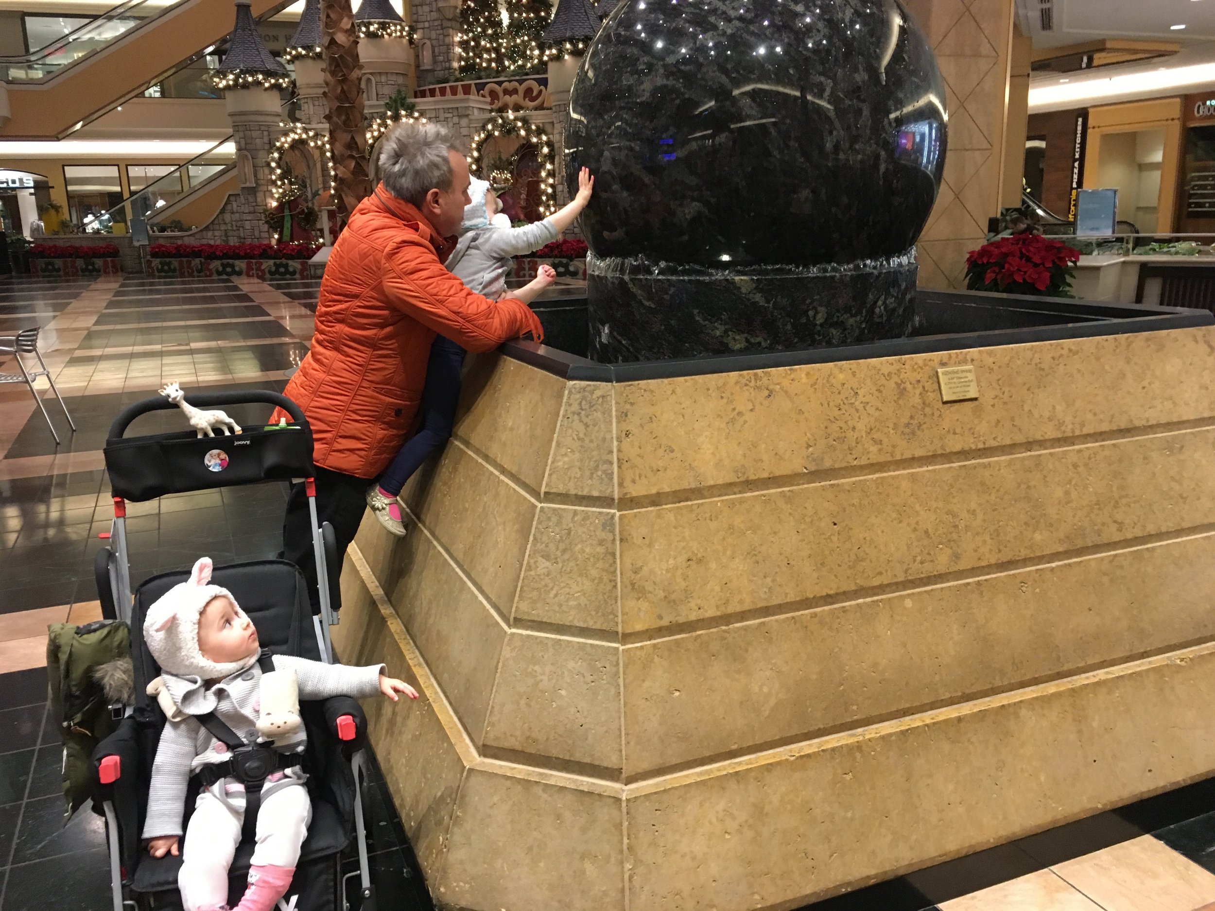 PHOTO: David and the girls at Somerset Collection (Troy, MI)