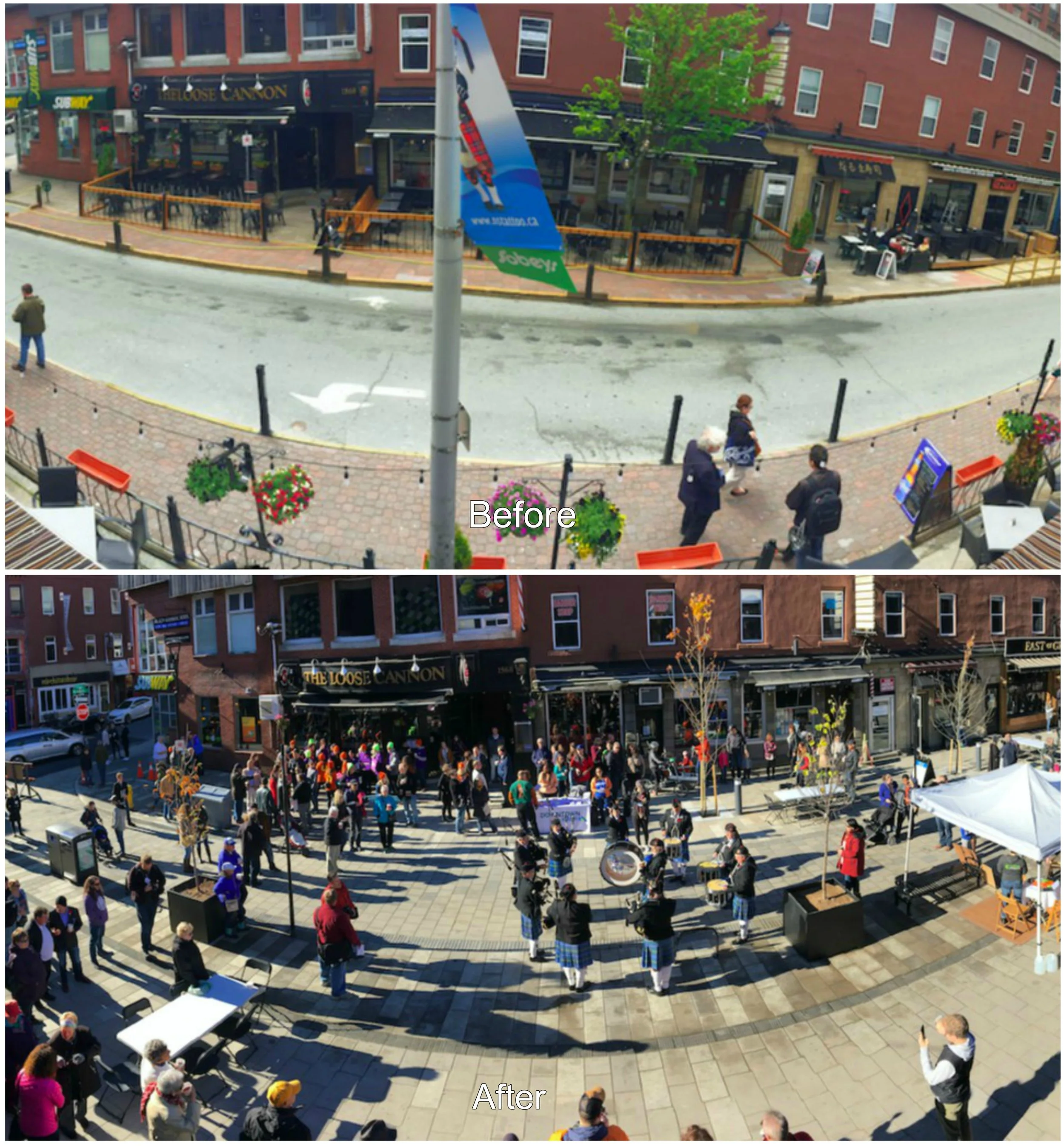 Argyle and Grafton Before and After from Streetsblog USA
