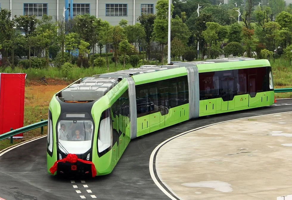 Autonomous bus prototype in China.