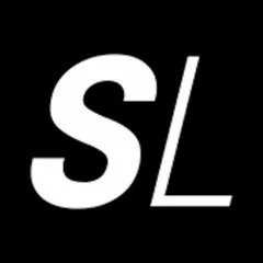 Logo with white letters 'S' and 'L' on a black background.