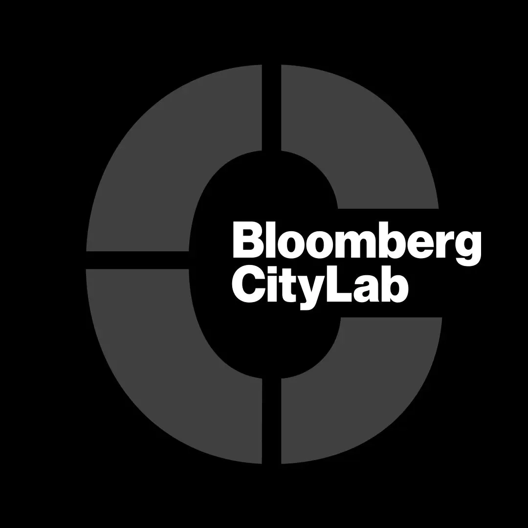 Black background with a gray circular logo and the text 'Bloomberg CityLab' in white.
